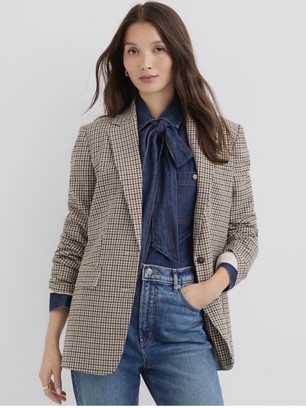 Loft Petite Plaid Oversized Blazer Size 4P New with tags MSRP $140